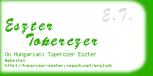eszter toperczer business card